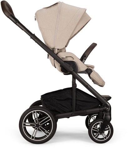 Nuna MIXX Next with Magnetic Buckle + PIPA RX Travel System Bundle - Biscotti / Caviar - ST13453BIS-CF12508600CVR