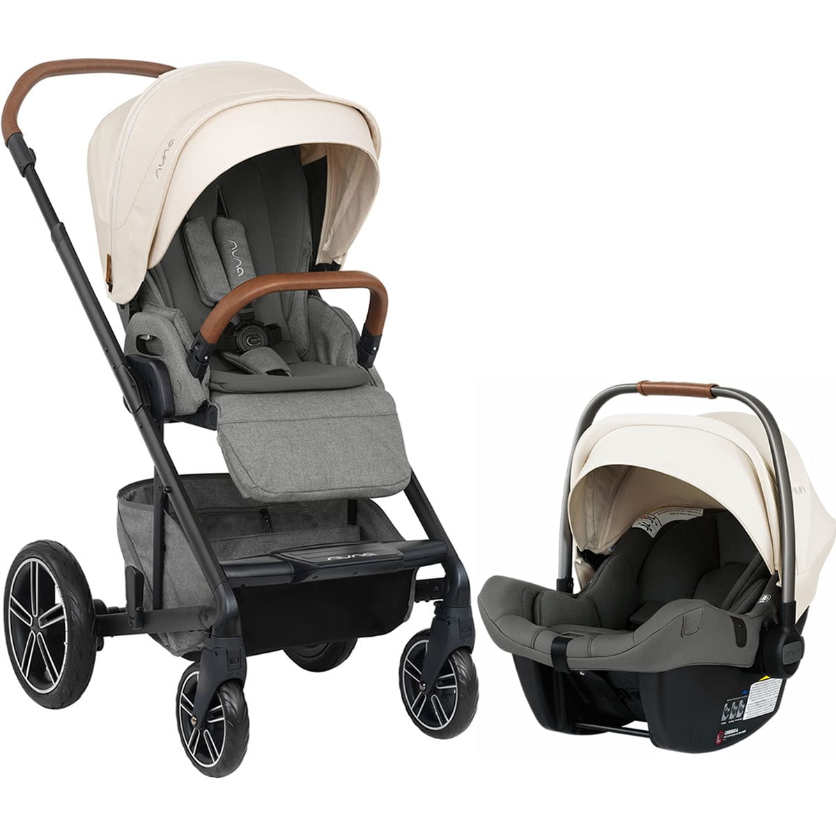 Nuna Mixx + Pipa Lite LX Travel System - Birch - ST10502BIR-CF08501BIR