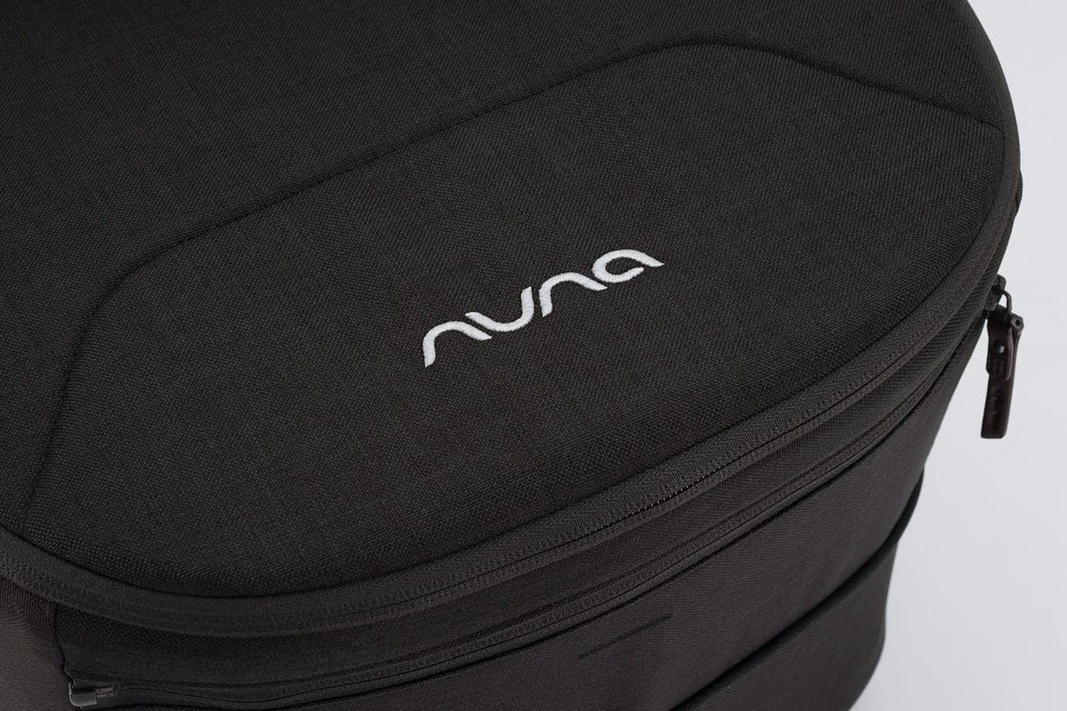 Black Nuna branded fabric bag top view