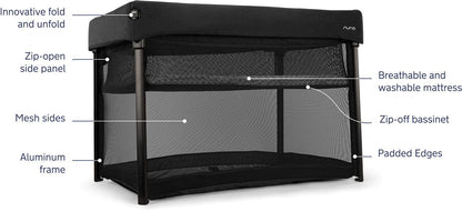 Nuna PAAL Travel Cot + Playard - Caviar - TC17701CVR