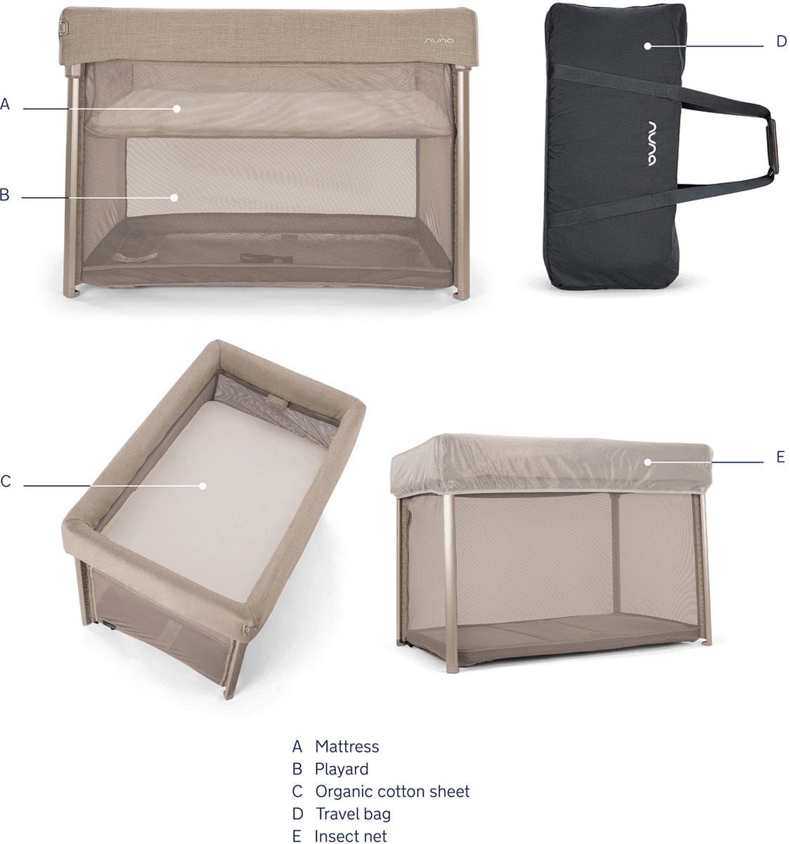 Nuna PAAL Travel Cot + Playard - Cedar - TC17701CDR
