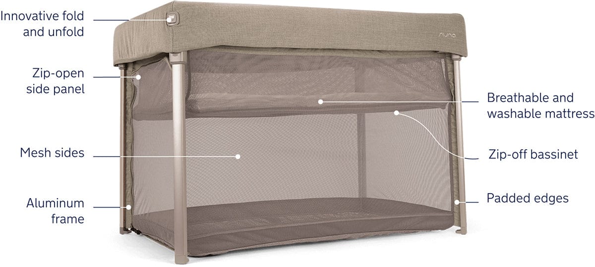 Nuna PAAL Travel Cot + Playard - Cedar - TC17701CDR