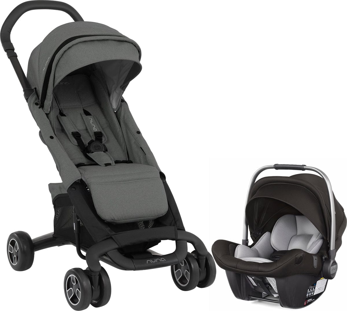 Nuna Pepp Next & Pipa Lite LX Travel System - Frost/Caviar - ST09401FRT-CF08501CVR