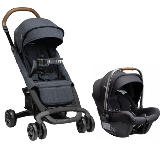 Nuna PEPP Next + PIPA Lite R Travel System Bundle - Lake/Caviar - ST14003LAK-CF08508600CVR