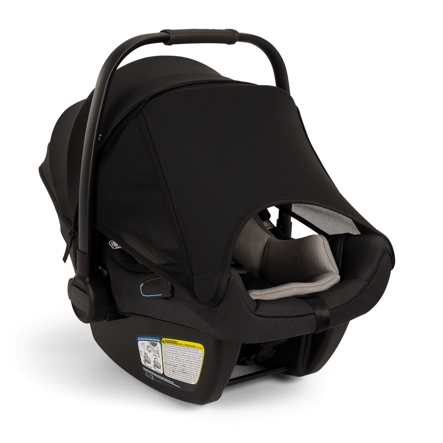 Nuna Pipa Aire Infant Car Seat + Pipa Series Base - Caviar / Chocolate - CF18500CCR