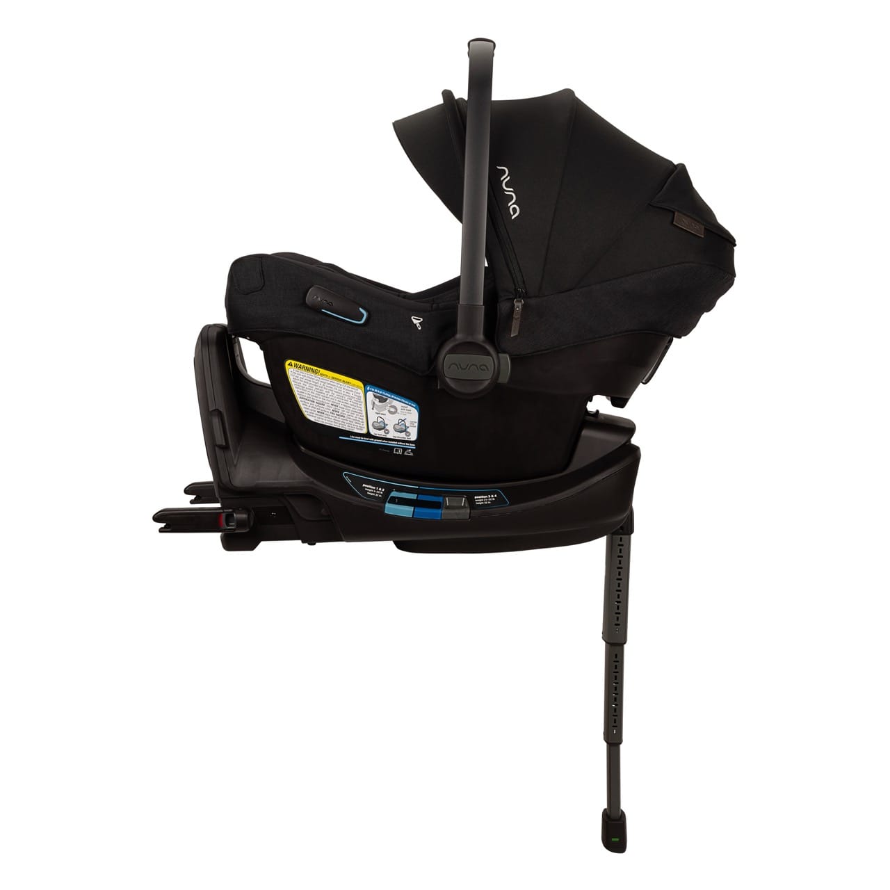 Nuna PIPA Aire RX Infant Car Seat + PIPA RELX Base with Load Leg - Caviar / Chocolate - CF18508600CCR
