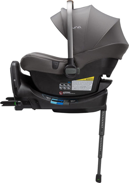 Nuna PIPA Lite R Lightweight Infant Car Seat + RELX Base with Load Leg - Granite - CF08508600GRN