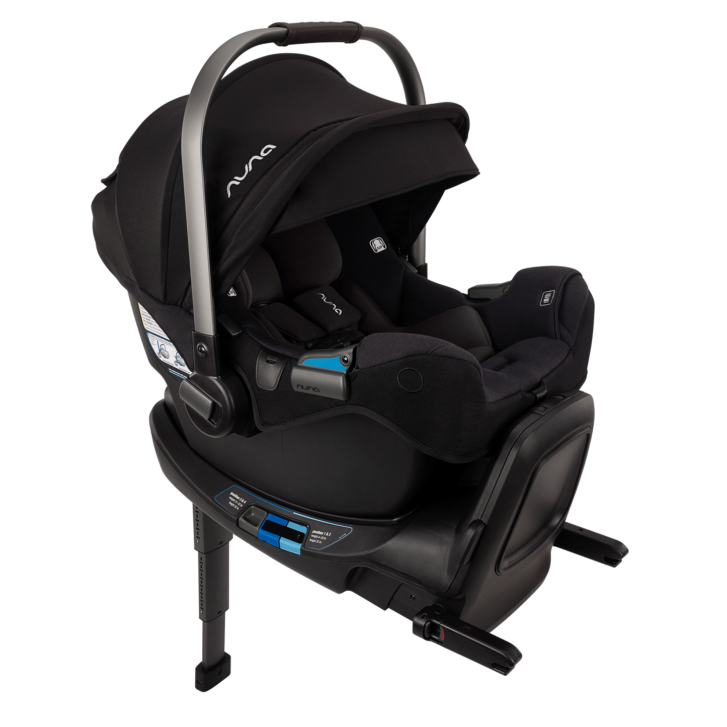 Nuna PIPA RX Infant Car Seat + RELX Base with Load Leg - Caviar / Chocolate - CF12508610CCR