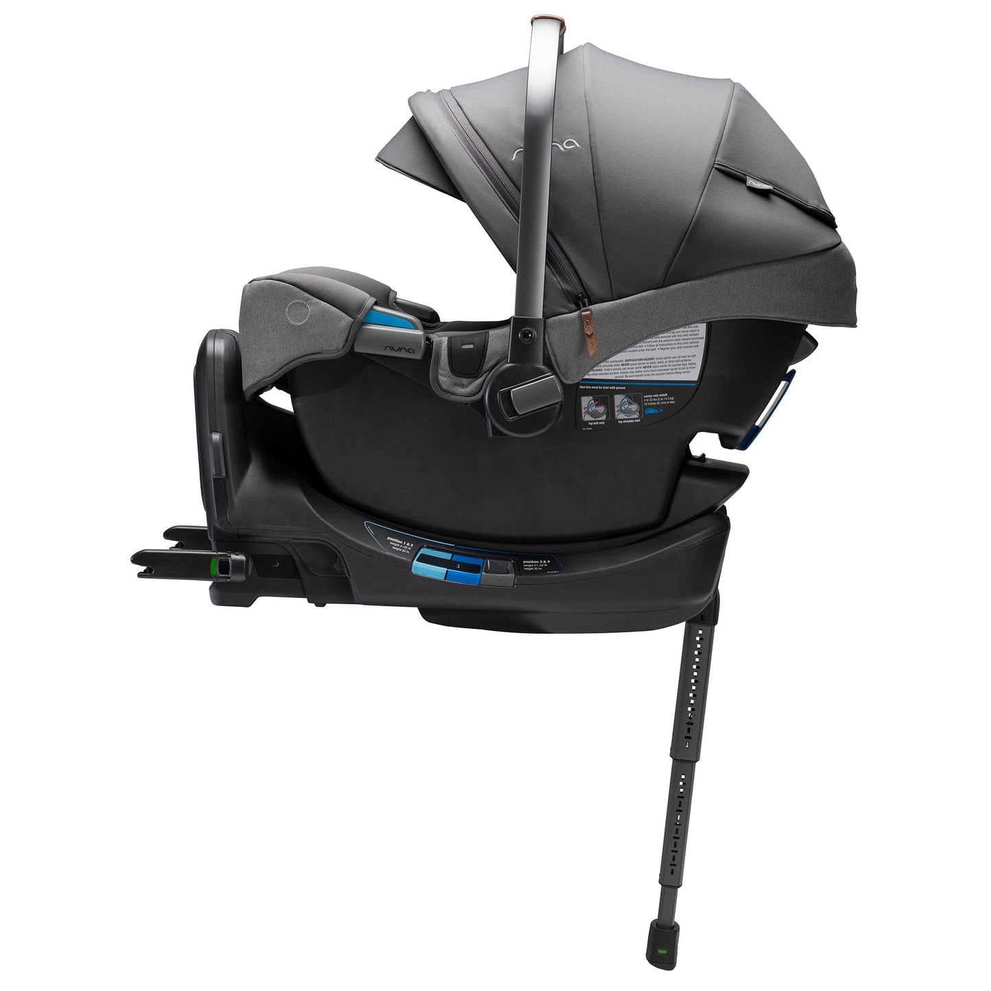 Nuna PIPA RX Infant Car Seat + RELX Base with Load Leg - Granite - CF12508609GRN