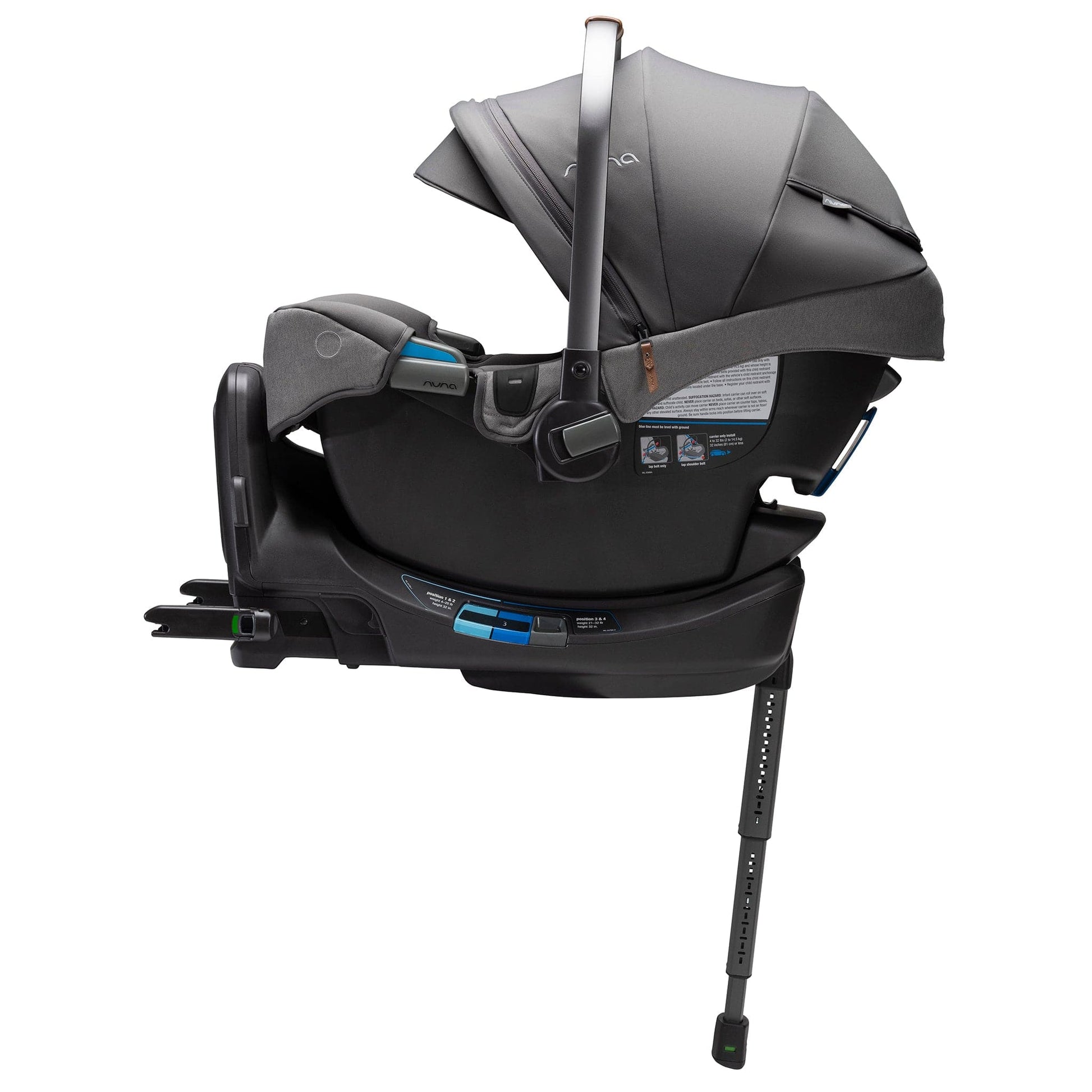 Nuna PIPA RX Infant Car Seat + RELX Base with Load Leg - Granite - CF12508609GRN