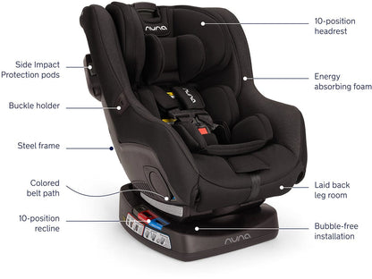 Nuna Rava Convertible Car Seat - Caviar (Flame Retardant Free) - CS05116CVR