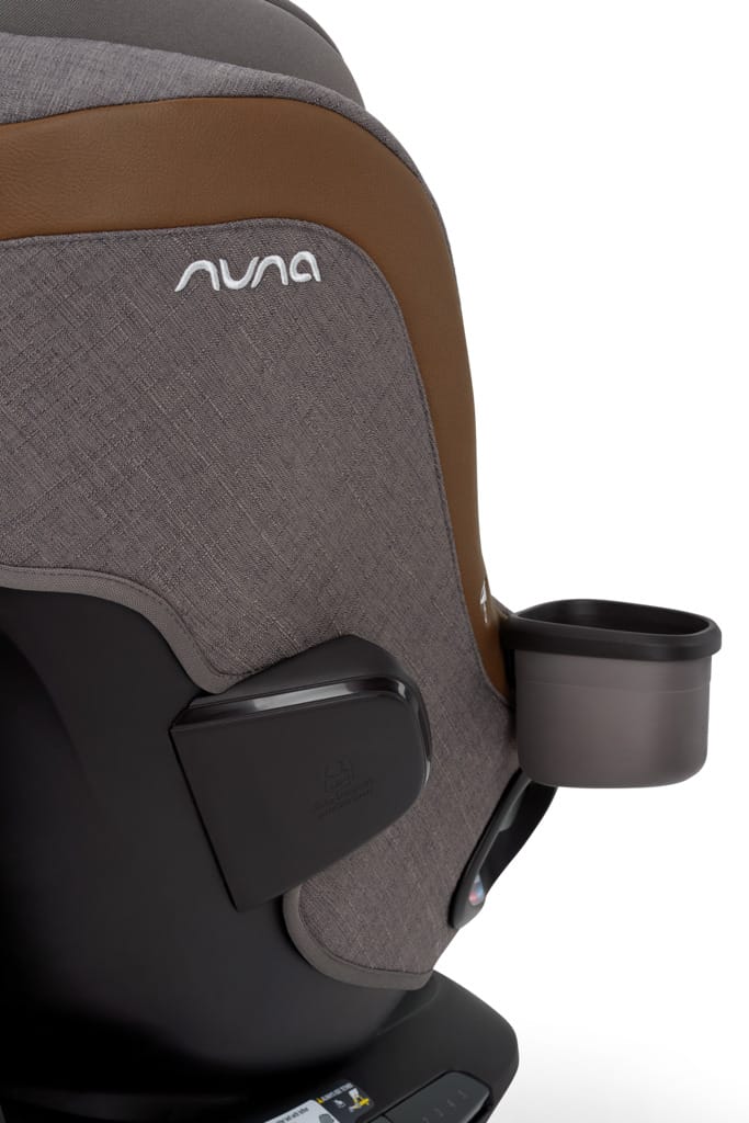 Nuna car seat side view with integrated cup holder