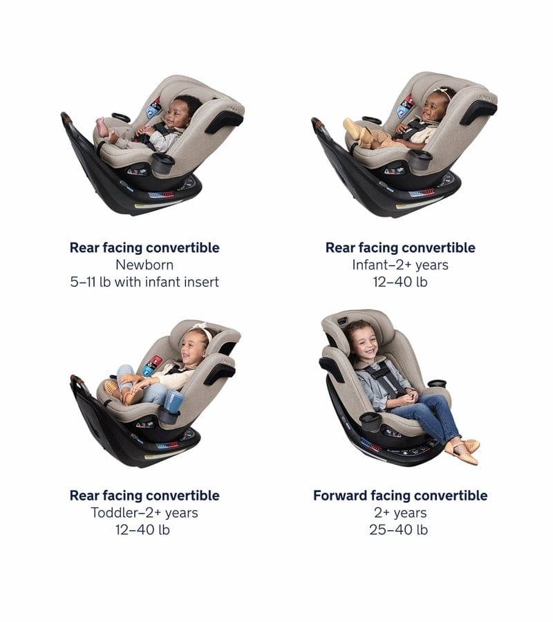 Nuna REVV Rotating Convertible Car Seat - Caviar - CS13602CVR