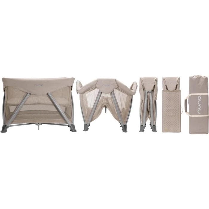 Nuna Sena Aire Playard with Organic Cotton Sheet - Champagne - TC04521CHP