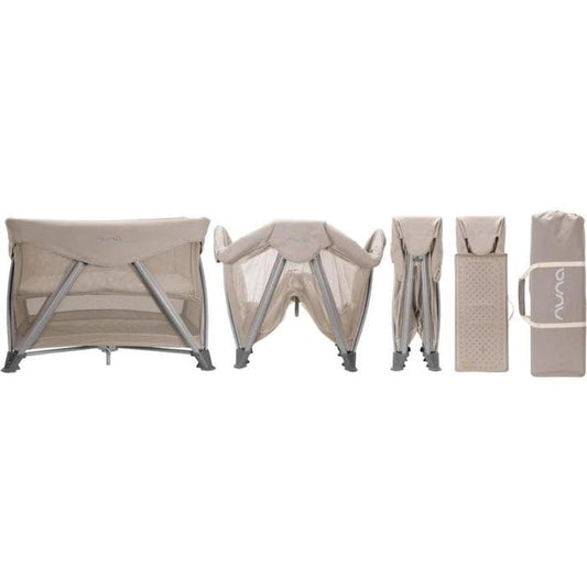 Nuna Sena Aire Playard with Organic Cotton Sheet - Champagne - TC04521CHP
