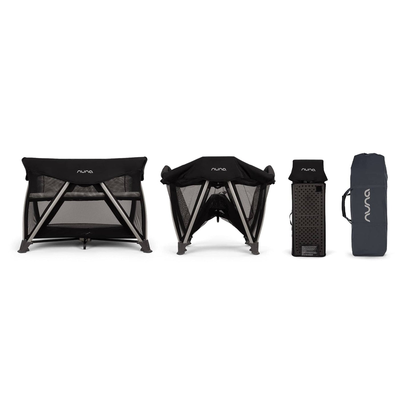 Nuna SENA Aire Playard with Zip-Off Bassinet + Changer (One Box) - Caviar - TCC16500CVR