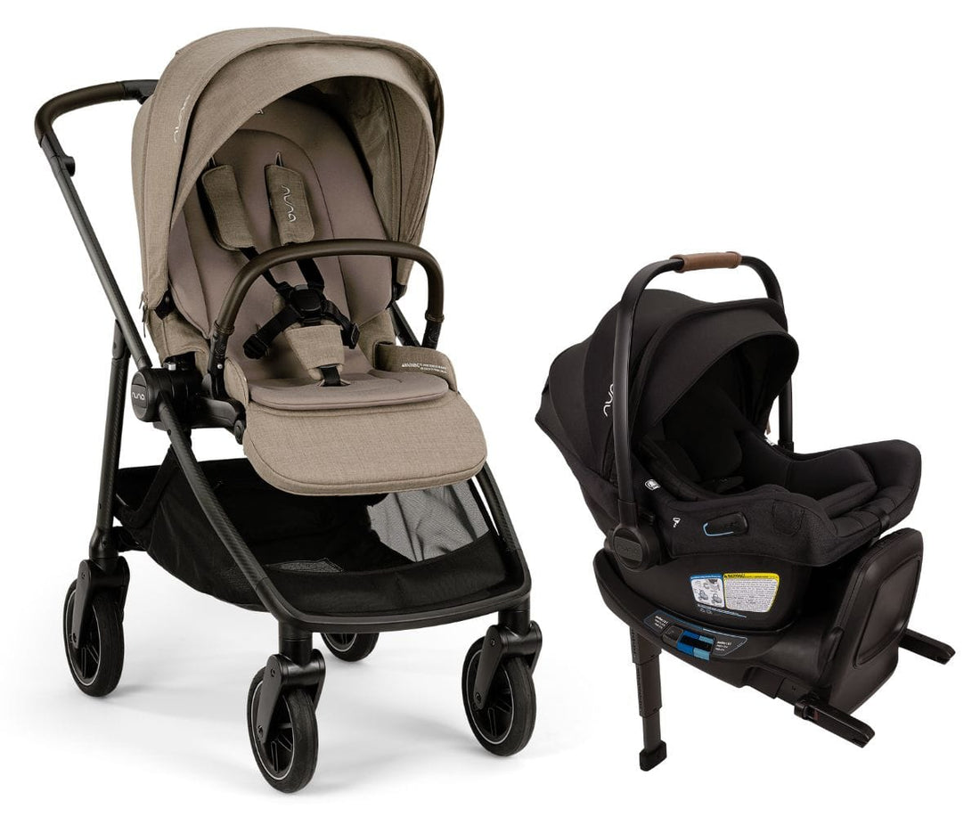 Nuna SWIV + PIPA Aire RX Travel System Bundle - Acorn / Caviar - ST18601ACN-CF18508600CVR