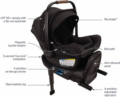 Nuna SWIV + PIPA Aire RX Travel System Bundle - Cedar / Caviar - ST18601CDR-CF18508600CVR