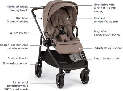 Nuna SWIV + PIPA Aire RX Travel System Bundle - Cedar / Caviar - ST18601CDR-CF18508600CVR