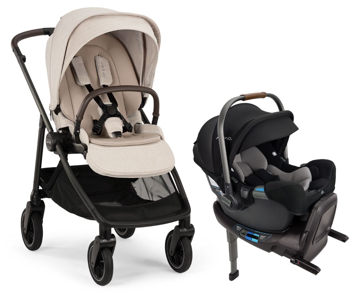 Nuna SWIV + PIPA RX Travel System Bundle - Acorn / Caviar - ST18601ACN-CF12508600CVR