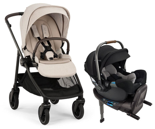 Nuna SWIV + PIPA RX Travel System Bundle - Acorn / Caviar - ST18601ACN-CF12508600CVR