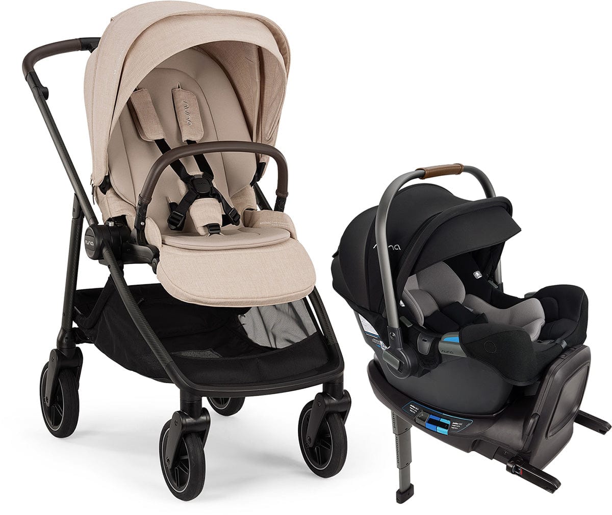 Nuna SWIV + PIPA RX Travel System Bundle - Biscotti / Caviar - ST18601BIS-CF12508600CVR