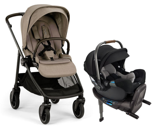 Nuna SWIV + PIPA RX Travel System Bundle - Chai / Caviar - ST18601CHA-CF12508600CVR