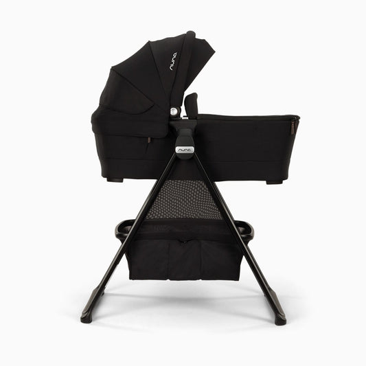Nuna SWIV & TRIV Series Bassinet + Stand  - Caviar / Chocolate - CD15304CCR