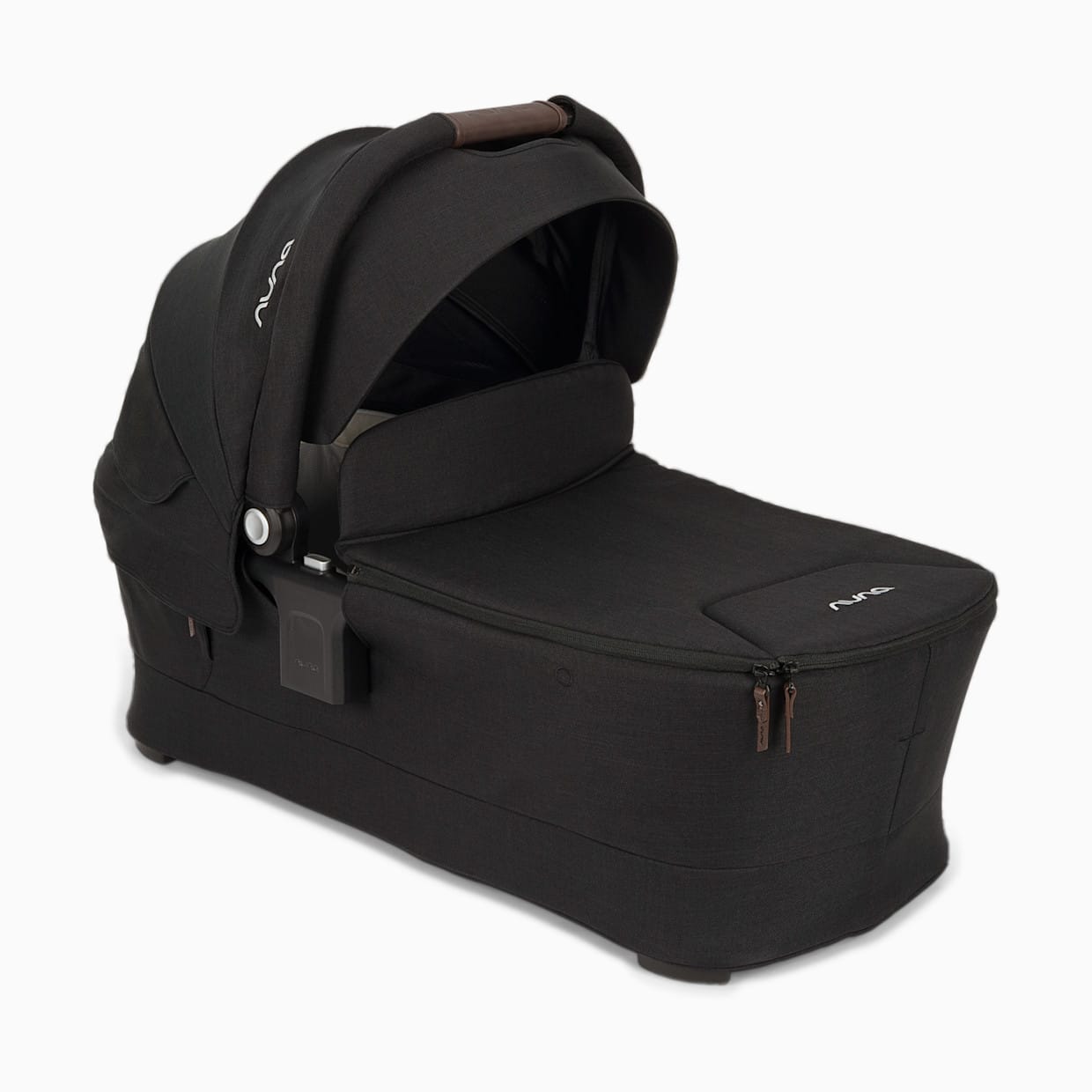 Nuna SWIV & TRIV Series Bassinet + Stand  - Caviar / Chocolate - CD15304CCR