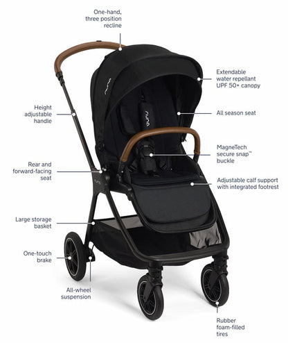 Nuna TRIV Next + PIPA Aire RX Travel System Bundle - Caviar - ST16601CVR-CF18508600CVR