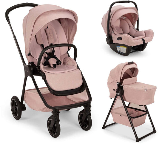 Nuna TRIV Next + PIPA Aire RX + TRIV & SWIV Bassinet + Stand Travel System Bundle - Thistle - Z2TS185153166TSL
