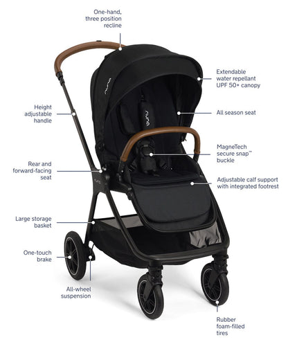 Nuna TRIV Next + PIPA RX Travel System Bundle - Caviar - ST16601CVR-CF12508600CVR
