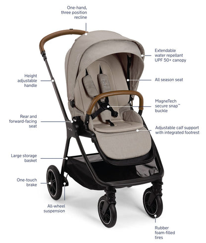 Nuna TRIV Next + PIPA RX Travel System Bundle - Hazelwood - ST16601HAZ-CF12508603HAZ