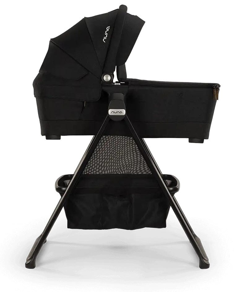 Nuna TRIV Next Stroller + TRIV & SWIV Bassinet + Stand Bundle - Caviar / Caviar - ST16601CVR-CD15300CVR
