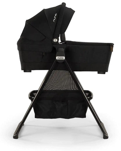 Nuna TRIV Next Stroller + TRIV & SWIV Bassinet + Stand Bundle - Caviar / Caviar - ST16601CVR-CD15300CVR