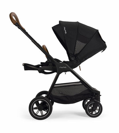Nuna TRIV Next Stroller + TRIV & SWIV Bassinet + Stand Bundle - Caviar / Caviar - ST16601CVR-CD15300CVR