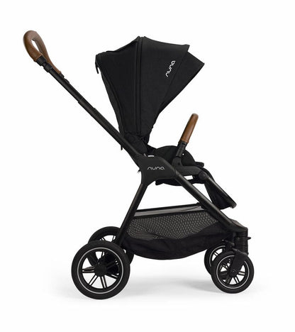 Nuna TRIV Next Stroller + TRIV & SWIV Bassinet + Stand Bundle - Caviar / Caviar - ST16601CVR-CD15300CVR