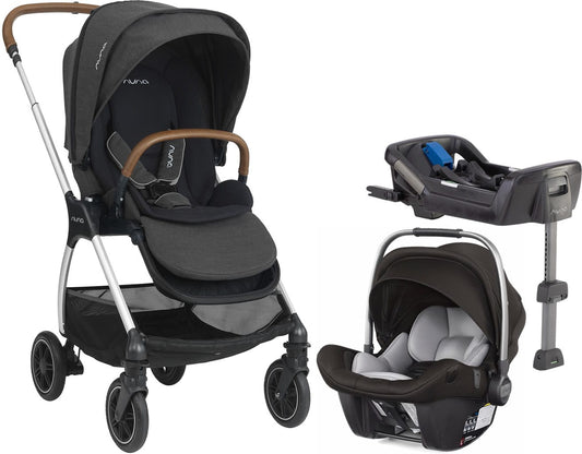 Nuna TRIV + Pipa Lite LX Travel System - Cinder/Caviar - ST12001CVR-CF08501CVR