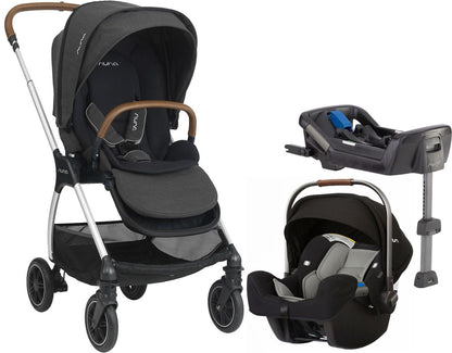 Nuna TRIV + Pipa Travel System - Cinder/Caviar - ST12001CVR-CF03501CVR