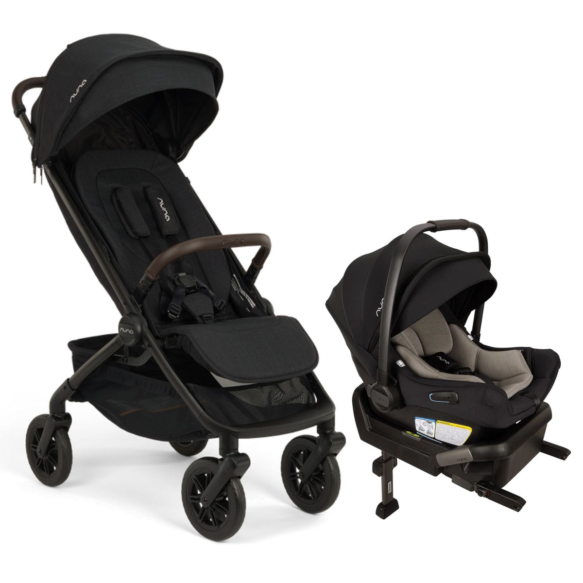 Nuna TRVL 360 + PIPA aire Travel System Bundle - Caviar