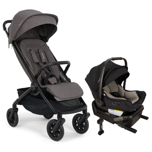 Nuna TRVL 360 + PIPA aire Travel System Bundle - Pewter / Caviar