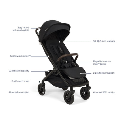 Nuna TRVL 360 + PIPA aire Travel System Bundle - Caviar