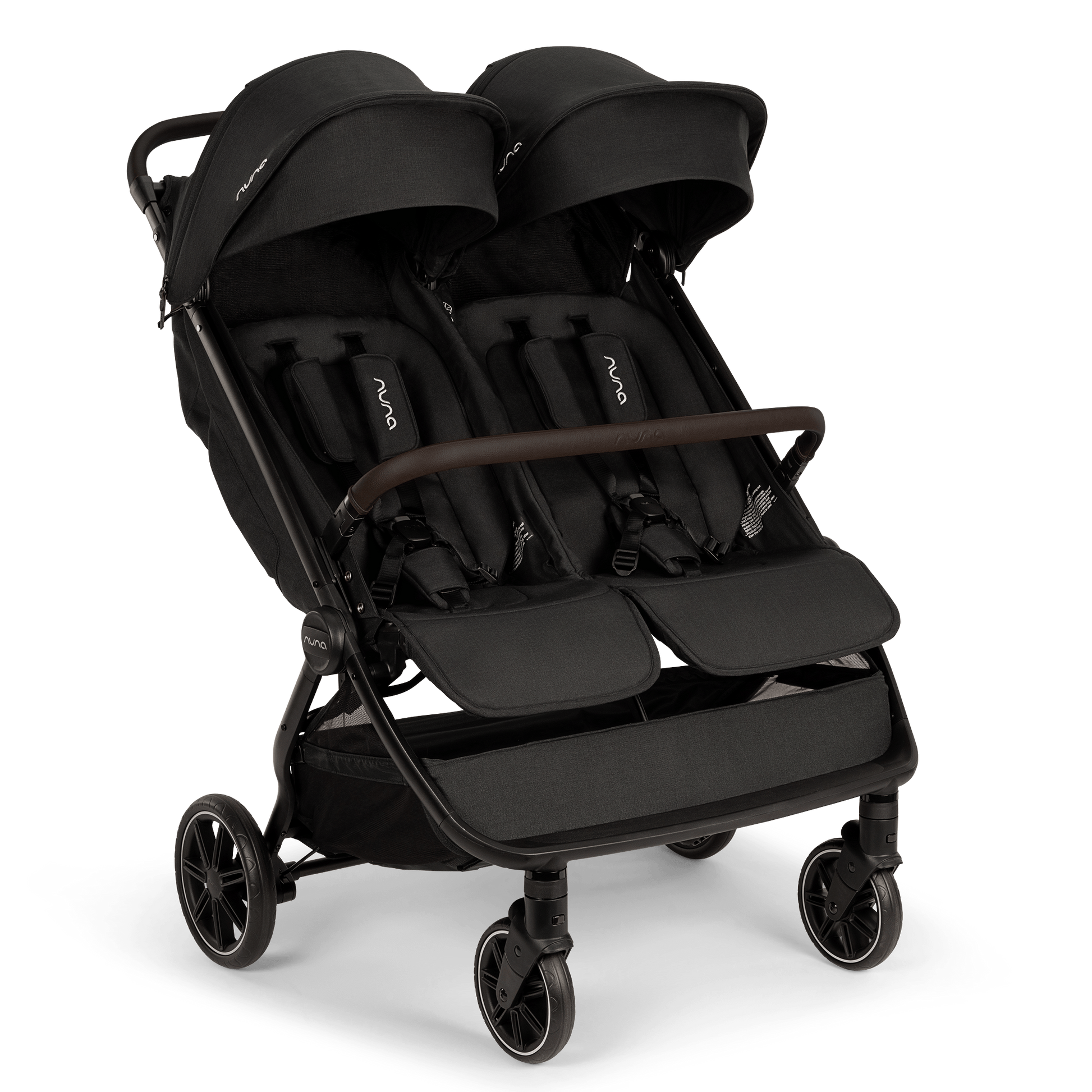 side by side double stroller with infant seat Nuna TRVL dubl Lightweight Side by Side Double Stroller