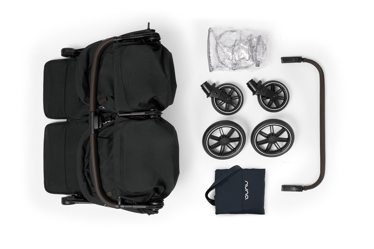 Nuna TRVL dubl Lightweight Side by Side Double Stroller - Caviar - ST19800CCR