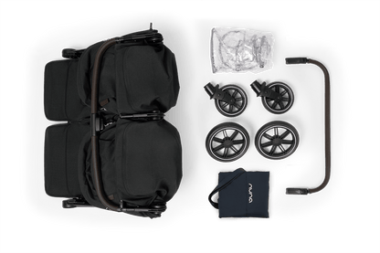 Nuna TRVL dubl Lightweight Side by Side Double Stroller - Caviar - ST19800CCR