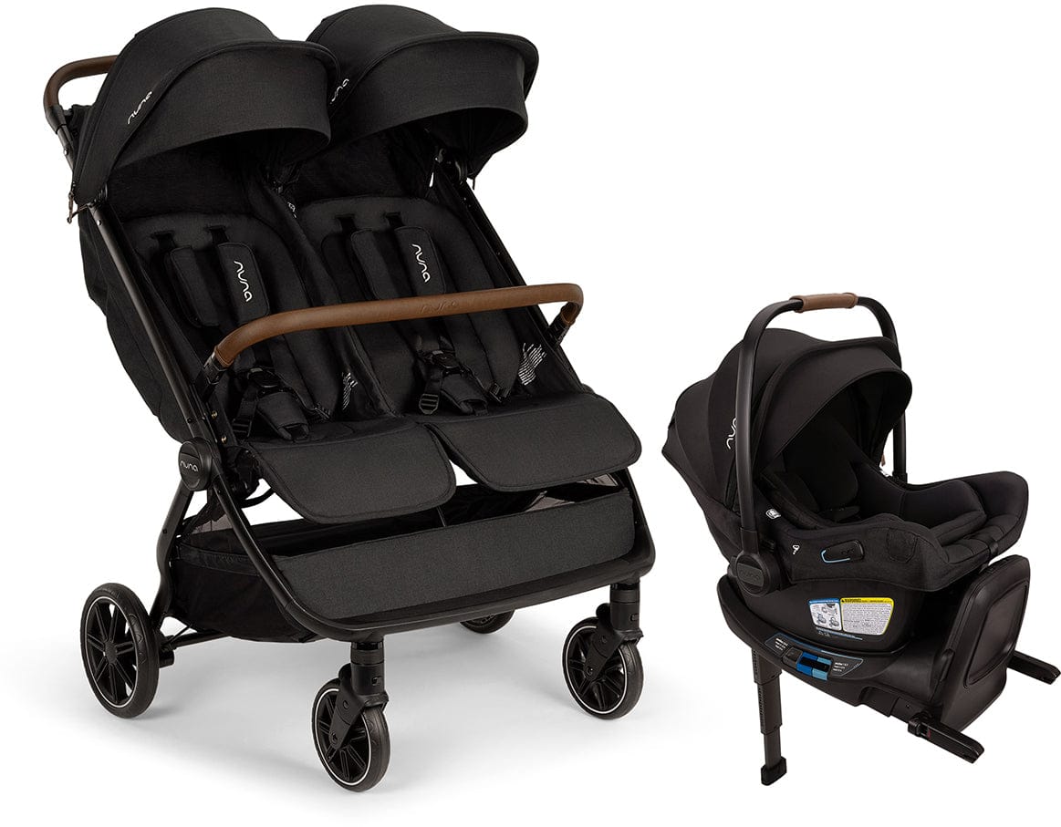 Nuna TRVL dubl + PIPA Aire RX Travel System Bundle - Caviar / Caviar - ST19800CVR-CF18508600CVR