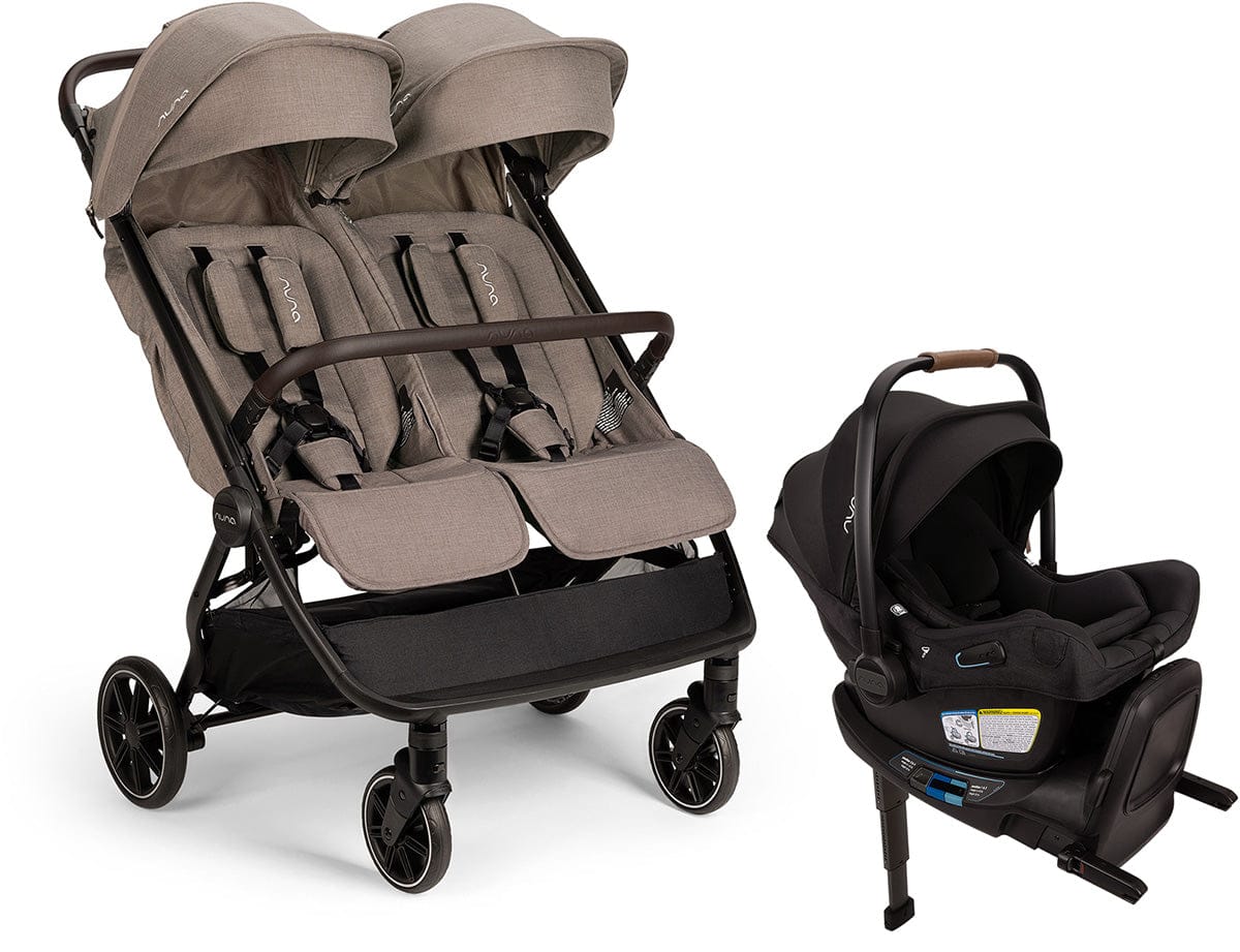 Nuna TRVL dubl + PIPA Aire RX Travel System Bundle - Cedar / Caviar - ST19800CDR-CF18508600CVR
