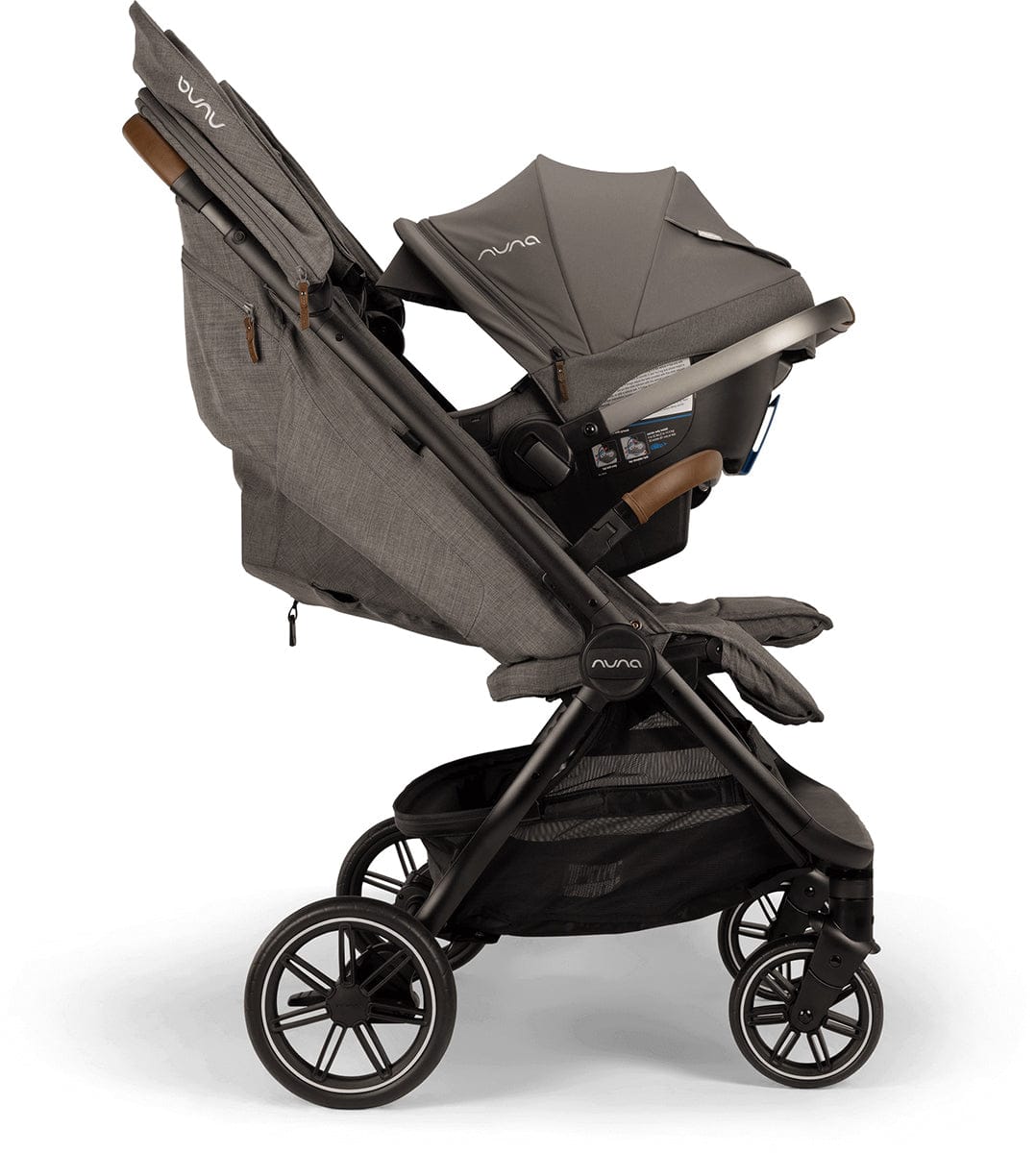 Nuna TRVL dubl + PIPA Aire RX Travel System Bundle - Granite