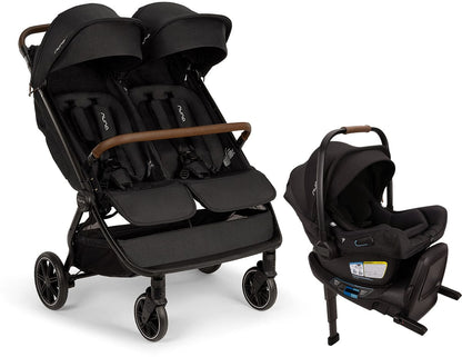 Nuna TRVL dubl + PIPA RX Travel System Bundle - Caviar / Caviar - ST19800CVR-CF12508600CVR