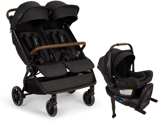 Nuna TRVL dubl + PIPA RX Travel System Bundle - Caviar / Caviar - ST19800CVR-CF12508600CVR